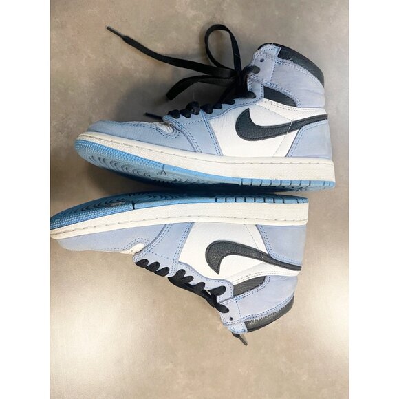 Nike Air Jordan 1 High University Blue Leather Hightop Sneakers Sz 8 - Picture 5 of 10